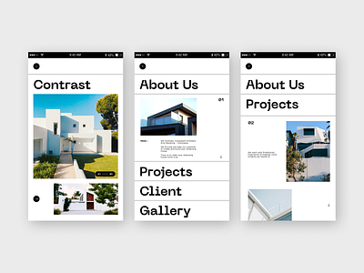 Contrast | Architect Consultant design flat graphicdesign layout mobileapps ui uidesign uiux ux website