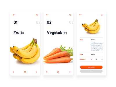 Gro & Cherry - Groceries App Design app design flat graphicdesign ios mobileapps sketch ui uidesign uiux