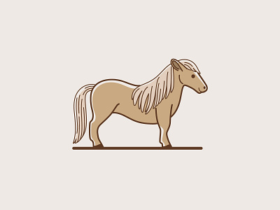 Cartoon pony animal animal character cartoon animal character cute design flat design horse illustration little horse pony round vector