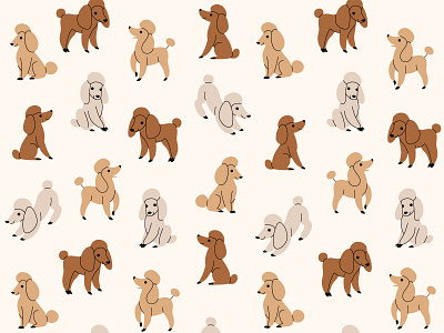 Pattern with poodle