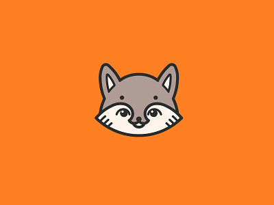 Raccoon logo animal animal character character emblem face flat design for children illustration logo pictogram raccoon raccoon logo