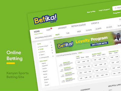 Betika.com - Website Redesign betika betting gambling games sports