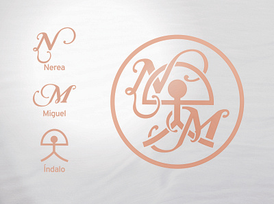 Monogram M&N design illustration logo monogram monogram logo vector wedding