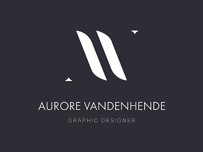 Aurore Vandenhende - branding logotype aurore vandenhende av black and white branding designer elegant graphic design lille logo logotype