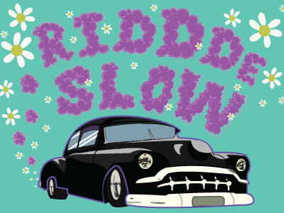 Ride Slow album art graphic design illustration