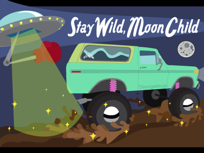 Stay Wild, Moon Child design graphic illustration
