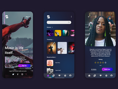 Booka Mobile App app design ui ux