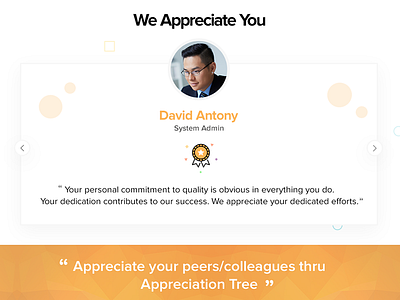 Appreciation + Wish pattern profile testimonial wishes