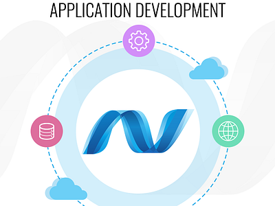 Application Development application circle color combos digital icons internet marketing sem seo vectors