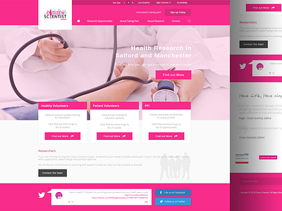 Health Research Website Design health research website