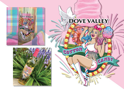 Dove Valley Winery - Cotton Candy Wine Label Design