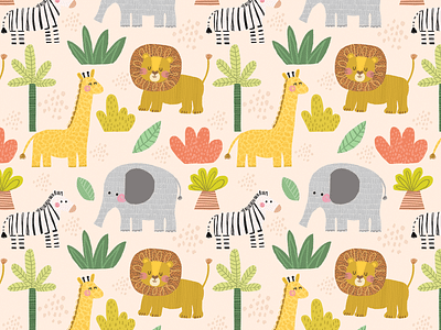 Safari Pattern design illustration kidlit pattern safari