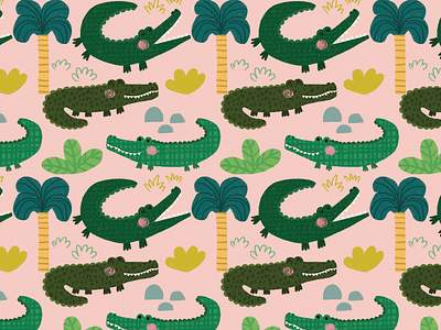 Alligator Pattern alligator design illustration kidlit pattern photoshop