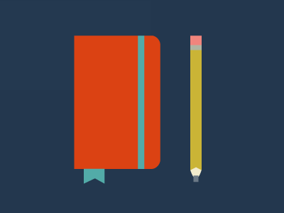 Book & Pencil book illustration pencil