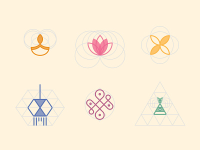 Diwali Icons deepawali geometic icon design icon set iconography icons mandala pattern