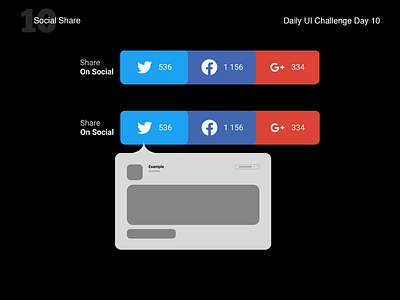 Daily UI Challenge - Day 10 010 app challenge dailyui dailyuichallenge design facebook google graphic design mobile share social twitter ui ux