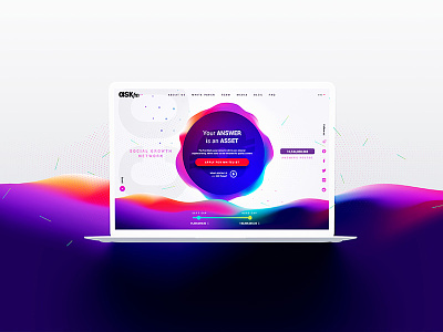 ASKfm.io Website Design 🍭 branding crypto currency virtual website