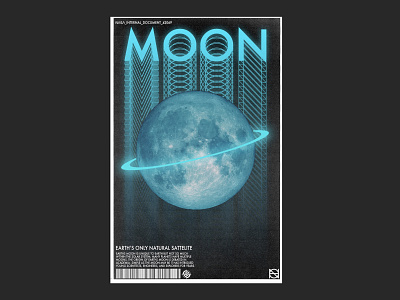 Moon_Poster_002 design graphic design illustration typography