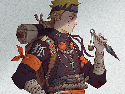 Naruto redesign 2d 2d art anime art art direction character design characterdesign draw illustration manga moncayo naruto