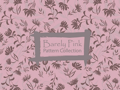 Barely Pink Pattern Collection botanical branding floral hand painted illustration pattern textile vector pattern