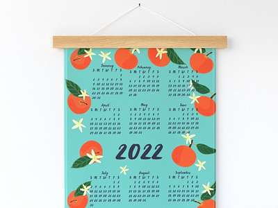 Mandarin Dream Tea towel Calendar