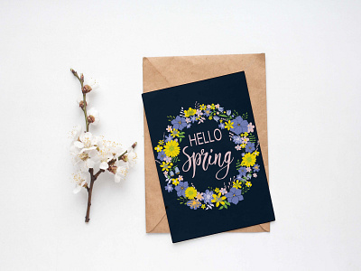 Hello Spring card