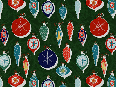 Vintage Christmas Decorations pattern