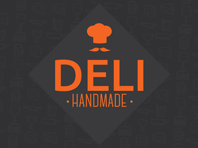 Deli Handmade branding burger house deli mustache