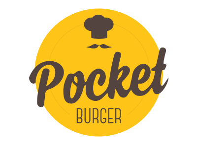 Pocket Burger branding burger handmade logo