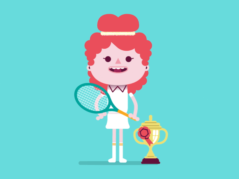 Tennis Player aftereffects animation character animation motion motion graphics sport tennis wimbledon