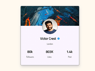 Daily UI #006 - Profile card component