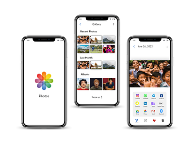 Daily UI #010 - Sharing page design apple photos applephotos collage photo collagephoto daily ui 10 dailyui10 gallery app galleryapp graphic design mobile gallery mobilegallery photo collage photocollage photos app photosapp sharing page sharingpage sharingpagecanva ui