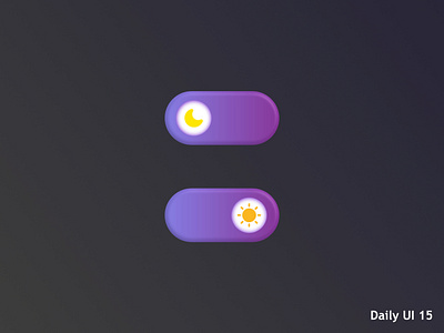 Daily UI #015 - ON/OFF Switch affinity designer button button design daily ui 15 dailyui15 graphic design light mode night mode off button on button on off button switch button toggle button toggle ui togglebutton toggleui ui