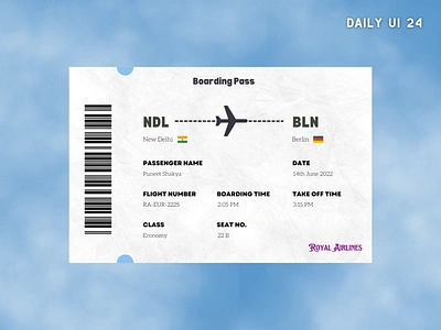 Daily UI #024 - Boarding Pass aeroplane airline airline ticket boarding pass boardingpass canva canva design daily ui 24 daily ui challenge dailyui24 dailyuichallenge design flight flight ticket flightticket graphic design onboarding ticket ticket design ui