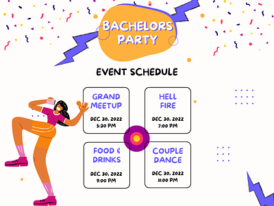 Daily UI #071 - Schedule alma mater alumni bachelor bachelors bachelors party clean design college college students daily ui 071 daily ui challenge dailyui071 dailyuichallenge event event schedule friends graphic design party schedule student ui