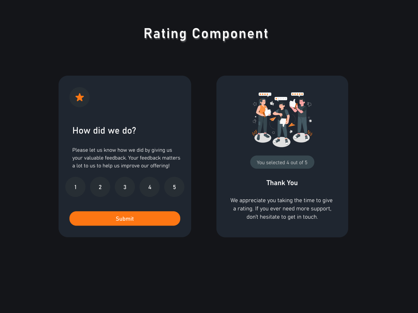 Rating Component by Puneet Shakya on Dribbble