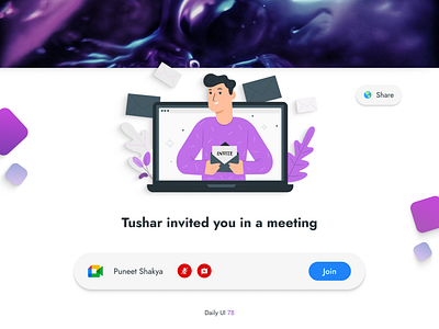 Daily UI #078 - Pending Invitation