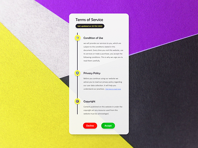 Daily UI #089 - Terms of Service 089 agreement clean design clean ui condition of use copyright daily ui 089 daily ui challenge dailyui089 dailyuichallenge figma design graphic design privacy policy privacypolicy terms and condition terms and conditions terms of service ui user agreement useragreement
