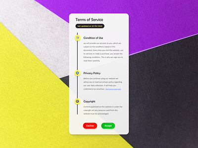 Daily UI #089 - Terms of Service