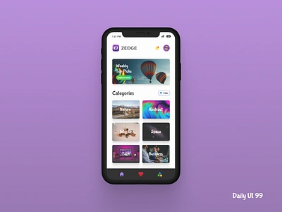 Daily UI #099 - Categories 099 app ui branding categories category clean design clean ui daily ui 099 daily ui challenge dailyui099 dailyuichallenge graphic design logo mobile app pexels ui unsplash wallpaper wallpaper app zedge