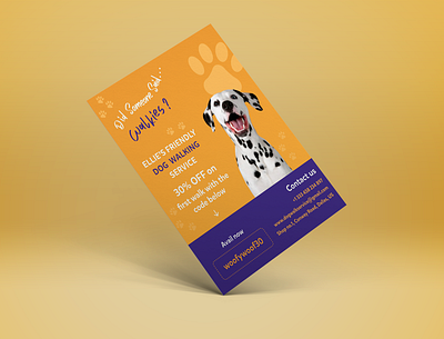 Flyer Design 3d affinity publisher branding clean flyer cool flyer design dog flyer dog flyer mockup dog service flyer dog walking flyer dog walking service flyer flyer design flyer template graphic design pamphlet pamphlet design pet flyer pet service flyer takeaway ui