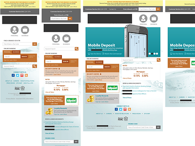 Responsive Layouts for a Regional Bank mobile responsive ui web