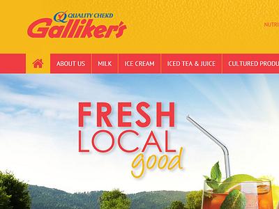 Galliker Dairy Company Home Page bottle responsive theme wordpress