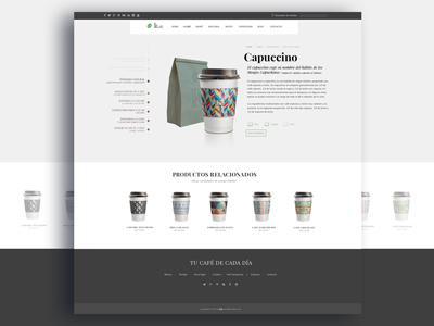 Coffee shop landing page