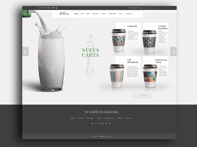 Coffee shop landing page - Home