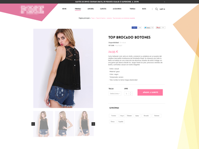 Ecommerce fashion shop - Product Details