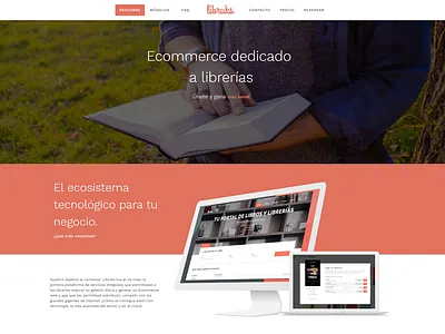 Landing page, Libruks book bookseller bookshop home page landing page material responsive startup