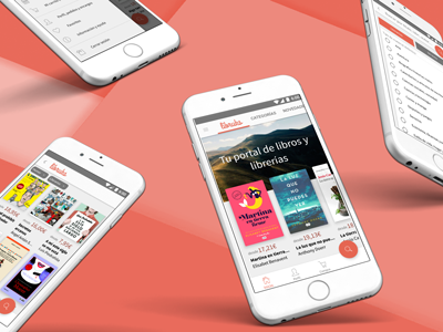 Mobile App, Libruks android app book bookshop ecommerce home material menu ui ux