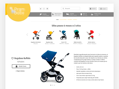 E-commerce products for babies & kids baby child children ecommerce kids pram product store ui ux website