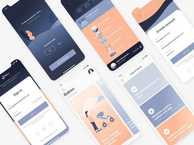 Zleepy advice alarm app app design baby brain dozer dream health ilustration nap relaxed rest sleep sleeping sleepy ui ux